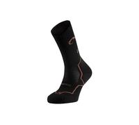 Lurbel Etna Five, Calcetines térmicos, calcetín de lana, calcetines de trekking, anti-ampollas, Unisex. (S - (36/38), Black/Brown)
