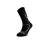 Lurbel Everest Five, Calcetines térmicos, Calcetines de lana merino, Calcetín de Expedición, Trekking sin costuras, Calcetines transpirables y Anti-olor, Unisex. (Black/Sottobosco, 42-44)