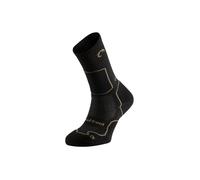 Lurbel Logan Five, Calcetines sin costuras, calcetines de trekking, calcetines Anti-ampollas, Anti-olor y transpirables. Unisex. (M - Negro/Verde Sottobosco)