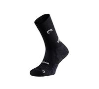 Lurbel Mountain Five, calcetines Hikking, caletín sin costuras, calcetines Antiampollas y Anti-olor, calccetines de montaña. Unisex (L - Negro/Gris Hielo)