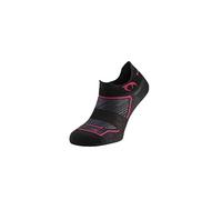 Lurbel Race Two, Calcetines de running, Calcetín Sin costuras, Anti-ampollas, Calcetín transpirable, Calcetines Unisex bajitos. (Negro/Rosa - L)