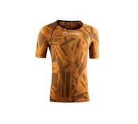 Lurbel Spirit Blur Short Sleevs, Camiseta de Trail Running, Camiseta Transpirable, Anti-Olor, Camiseta Deportiva, Camiseta técnica, Unisex. (S - Naranja/Negro)