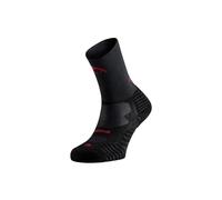 Lurbel Stone Pro Five Compression, Calcetines de trail running, caletín alto, calcetines sin costuras, calcetines compresivos, calcetín antiampollas, unisex. (L - (43/45), Negro/Rojo)