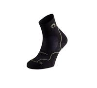 Lurbel Taiga Three, alcetines anti-ampollas, calcetines de senderismo, calcetín para caminar, sin costuras y transpirable, calcetines Unisex. (L - Negro/Sottobosco)