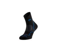 Lurbel Tierra Four, Calcetines anti-ampollas, calcetines de senderismo, calcetín para caminar, sin costuras y transpirable, calcetines Unisex. (S, Negro/Azul Royal)
