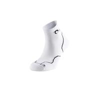 Lurbel Tierra Three, Calcetines anti-ampollas, calcetines de senderismo, calcetín para caminar, sin costuras y transpirable, calcetines Unisex. (XL - Blanco/Negro)