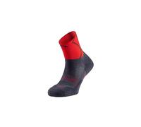 Lurbel Track Four, Calcetines de Trail Running, Calcetín Anti-Ampollas, Calcetín Transpirable y Anti-olor, Calcetines de correr. Unisex. (Dark Grey/Red, 42-44)