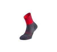 Lurbel Track Four - Calcetines de trail running unisex, Calcetín con alta amortiguación, para competir, transpirables, antiampollas y antiolor. (L - Rojo/Gris Oscuro)