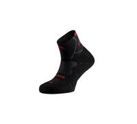Lurbel Traction Pro Four - Calcetines de trail unisex, Calcetines tobilleros, con amortiguación y transpirables, Calcetín de competición. (XL - Negro/Rojo)