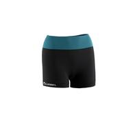 Lurbel Venus Lite Shorts W, Mallas Cortas de Mujer, Mallas de Running, Mallas Transpirables, Mallas Antibacterianas, Mallas Deportivas. (M - Negro/Turquesa)