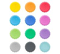 Lurch 210228 Set of 12 Silicone Bottle caps (Assorted Colors)