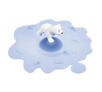 Lurch 210832 - Tapa de cristal de silicona de platino sin BPA, diámetro de 10,5 cm, diseño de oso polar