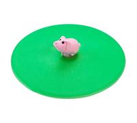 Lurch 210833 My Lid - Cerdo de animales de playa, cubierta de cristal hecha de silicona platino premium sin BPA, diámetro de 10,5 cm