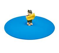 Lurch 210883 Mein Deckel Biergarten Toni Tuba, Glasabdeckung aus 100% BPA-freie PremiumPlatinum Silikon, Ø10,5 cm, Bayern Blau