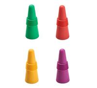 Lurch 211626 - Tapones para botellas (4 unidades, cierre hermético, para botellas de vino y champán, grapa, limonada, menta, bayas silvestres, estrechos)