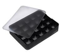 Lurch ICE FORMER Premium - Máquina de hielo de silicona con tapa para 20 cubitos de hielo de 3 cm, color negro