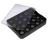 Lurch ICE FORMER Premium - Máquina de hielo de silicona con tapa para 20 bolas de hielo de 3 cm, color negro