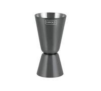 Lurch 240787 Jigger - Medidor de barra de 2 cl y 4 cl para medir con precisión bebidas alcohólicas y zumos, gris ahumado