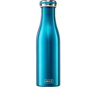 Lurch 240851 Termo para Bebidas frías y Calientes de Doble Pared de Acero Inoxidable 0,5 l, Color, Azul Agua