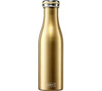Lurch 240853 Termo para Bebidas Calientes y frías de Doble Pared de Acero Inoxidable 0,5 l, Color Dorado metálico