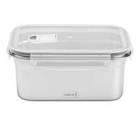 Lurch 240894 - Fiambrera de acero inoxidable de alta calidad con tapa de plástico sin BPA, 1500 ml, transparente