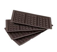 Lurch 585084 FlexiForm - Juego de 2 moldes para hornear (100% silicona sin BPA, 3 compartimentos, 4 unidades), color marrón