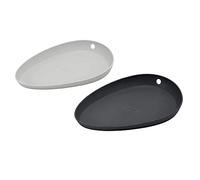 Lurch 70268 - Juego de 2 bandejas para cucharas de cocina (100% silicona de platino sin BPA), color gris