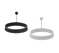 Lurch 70272 - Juego de 2 moldes ovalados para huevos, 100% silicona platino, sin bisfenol A, color gris claro
