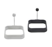 Lurch 70273 - Juego de 2 moldes cuadrados para huevos, 100% silicona platino, sin bisfenol A, color gris claro