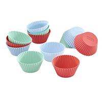 Lurch 83013 FlexiForm - Moldes para Magdalenas (12 Unidades, Silicona, Rosa, 7,5 x 7,5 x 7 cm