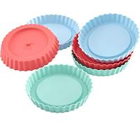 Lurch 83016 FlexiForm Moldes para tarteletas, 6 Unidades, Silicona, Multicolor, 12 x 12 x 2 cm