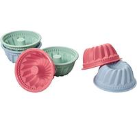Lurch 83018 Flexi Forma Mini Molde para bizcocho (6 Unidades, diámetro 7 cm, Altura 3,5 cm, Silicona, Multicolor, 8 x 8 x 8,2 cm
