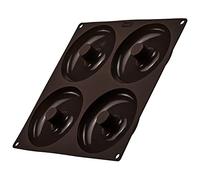 Lurch 85088 FlexiForm Bagels - Molde de silicona para 4 bagels (11,8 cm, 100% libre de BPA, silicona), color marrón