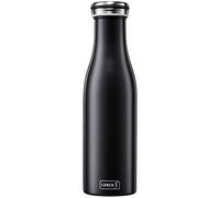 Lurch - Botella térmica, acero inoxidable, negro mate, 7.7 x 7.7 x 26.3 cm