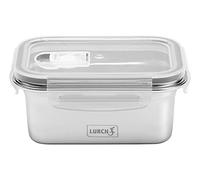 Lurch 240890 Fiambrera Safety/Caja de Almacenamiento de Acero Inoxidable de Alta Calidad con Tapa de plástico sin BPA, 500 ml, Plata