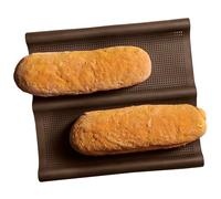 Lurch FlexiForm 85080 Ciabatta - Alfombrilla para hornear (2 ciabattas crujientes, 29,5 x 26 cm), color marrón