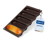 Lurch FlexiForm 85093 Hot Dog Buns L - Molde para 5 panecillos, silicona, color marrón