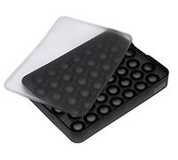 Lurch Ice Helado Premium Heladera de Silicona con Tapa para 42 Bolas de Hielo en el tamaño 2 cm, Negro, 3.5 x 15,5 x 20,5 cm