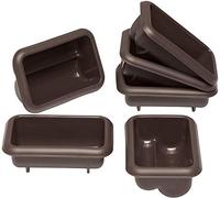 Lurch Mini Stollen - Molde Flexible (6 Unidades, Silicona, 9,1 x 5,6 x 3,9 cm), Color marrón