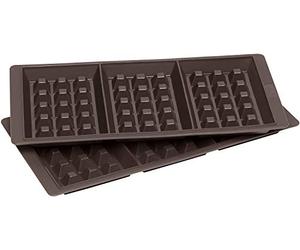 Lurch Waffel Molde Flexiform 29x14,5cm 2 piezas en marrón, Silicona, 20x15x10cm