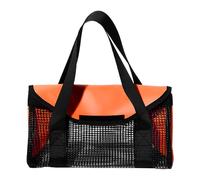 Lure Bag, Fishing Tackle Organizer, Mesh Lure Organizer with Handle For Saltwater Freshwater Beach River Lake Pond Deep Sea Vacation Family Camping Road Trip, Naranja, riferimento Alla