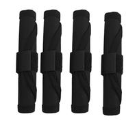 Lure Bait Cover, Fishing Hook Cover, Bait Shield, Puncture Resistant Fabric, Peg Protection for Storage, Outdoor Fishing Gear, Size 5.91x5.91 Inches, Red Black Color, 4 Pieces