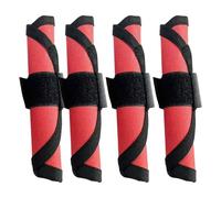 Lure Bait Cover, Fishing Hook Cover, Bait Shield, Puncture Resistant Fabric, Peg Protection for Storage, Outdoor Fishing Gear, Size 5.91x5.91 Inches, Red Black Color, 4 Pieces