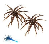 Lure Bait for Black Pits, Simulation Sea Erizo Bait, Tentácle Creature Lure, Lifelike Soft Sea Erizo Fishing Lure with Multiple Tentácles for Bass Trout Crappie (Marrón)