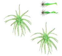 Lure Bait for Black Pits, Simulation Sea Urchin Bait, Tentácle Creature Lure, Soft Artificial Sea Erizo Fishing Lure for Bass Trout Crappie, Freshwater Saltwater (Verde)