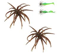 Lure Bait for Black Pits, Simulation Sea Urchin Bait, Tentácle Creature Lure, Soft Artificial Sea Erizo Fishing Lure for Bass Trout Crappie, Freshwater Saltwater (Marrón)