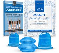 LURE Essentials Sculpt - Juego de ventosas de silicona para terapia con ventosas, masajeador anticelul?tico con ventosa para drenaje linf?tico