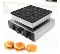 LURECAQING Maquina Tortitas Americanas,Mini Dutch Pancake Maker,Commercial Waffle Maker,Recubrimiento Antiadherente para una fácil Limpieza,Rango de Temperatura de 50-300 °C 25holes850W
