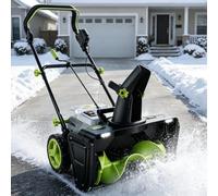 LURECAQING Quitanieves Sin Cable 40V Recargable, Máquina Quitanieves con Motor Brushless 3500W, Dirección de Nieve 180° Ajustable, Ancho del Camino: 50 cm,Limpieza Exterior del Hogar 4Batteries