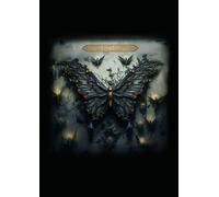 Lured by the Light Grid Notebook with Moths & Wax spills - A4 0.5cm (0.196 inch) Diced Paper, 120 Pages: Dark Academia Gothic Journal for Writers, Artists, and Gothic Aesthetic Lovers